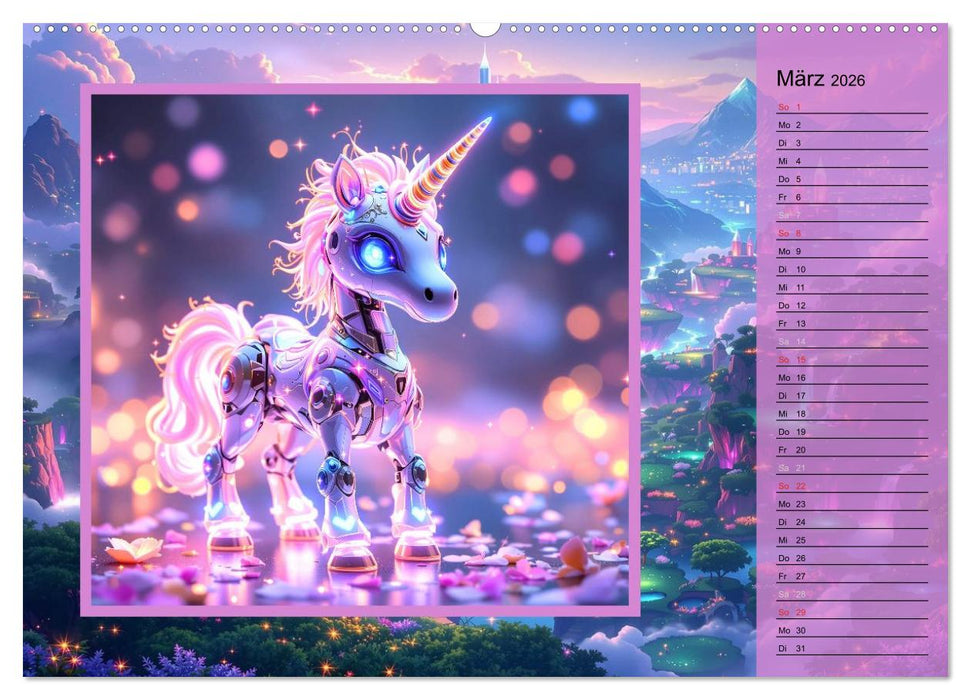 Zauberreich der Roboterwesen (CALVENDO Premium Wandkalender 2026)