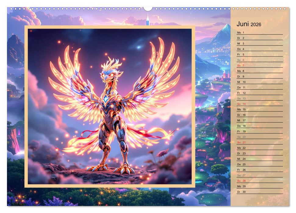 Zauberreich der Roboterwesen (CALVENDO Premium Wandkalender 2026)