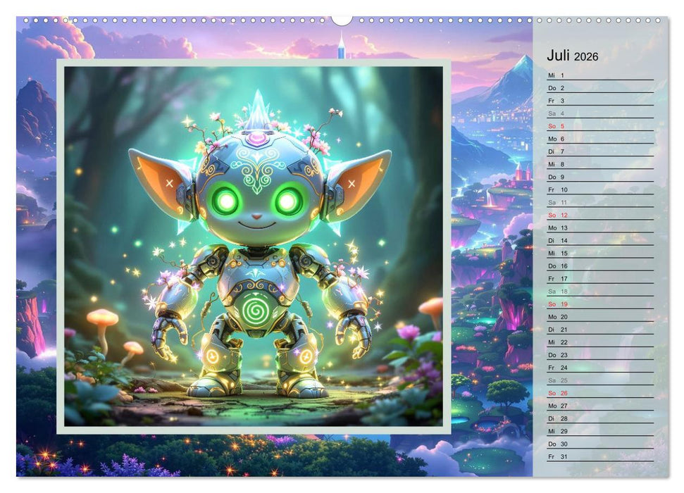 Zauberreich der Roboterwesen (CALVENDO Premium Wandkalender 2026)