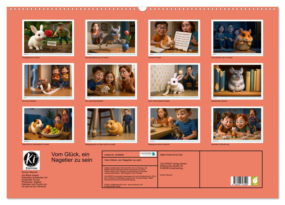 Vom Glück, ein Nagetier zu sein (CALVENDO Wandkalender 2026)