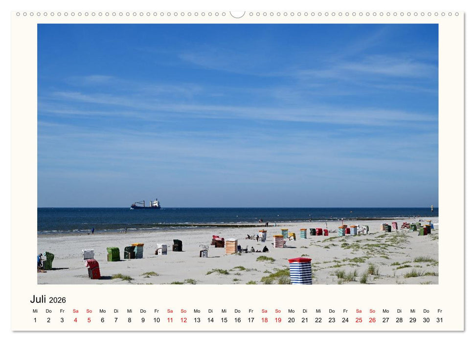 Borkum - Ruhig inmitten der Wogen (CALVENDO Premium Wandkalender 2026)