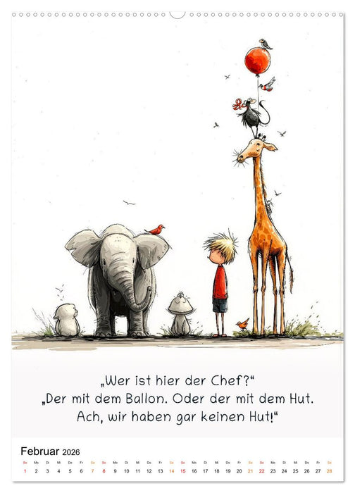 Tierische. Witzig. Wahr. (CALVENDO Wandkalender 2026)