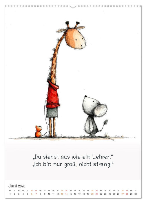 Tierische. Witzig. Wahr. (CALVENDO Premium Wandkalender 2026)