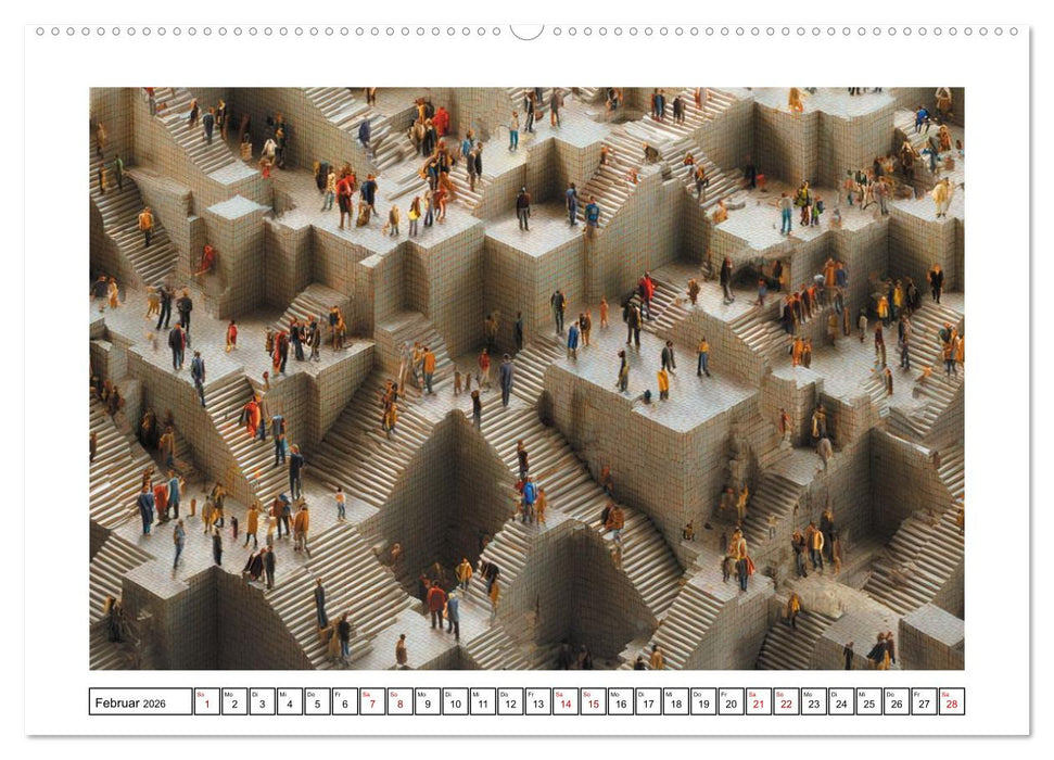Im Bann der Labyrinthe - Die Kunst sich zu verlieren (CALVENDO Wandkalender 2026)