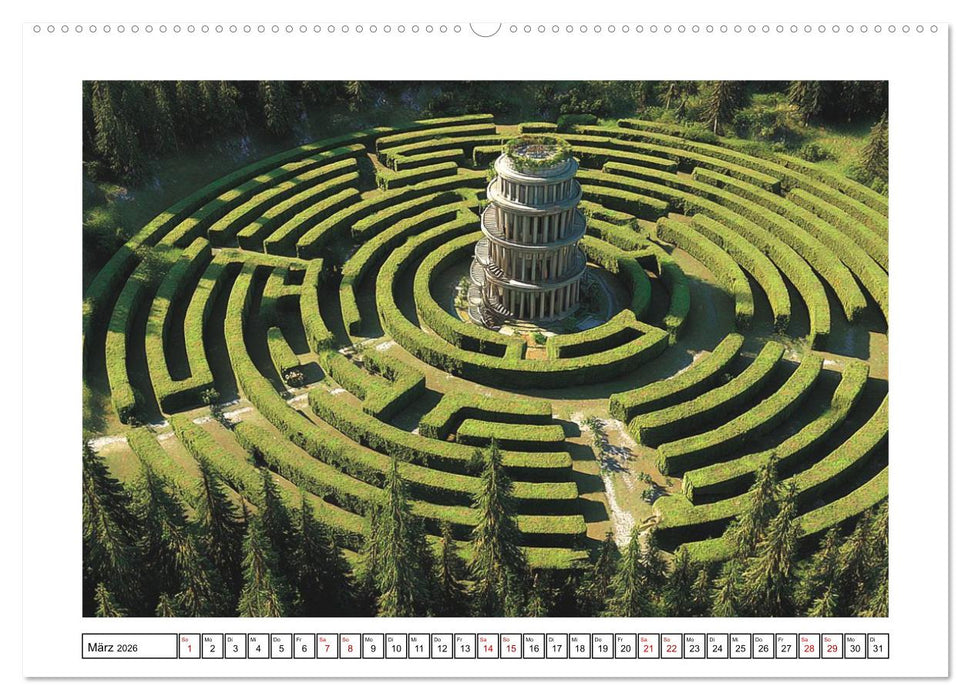 Im Bann der Labyrinthe - Die Kunst sich zu verlieren (CALVENDO Wandkalender 2026)