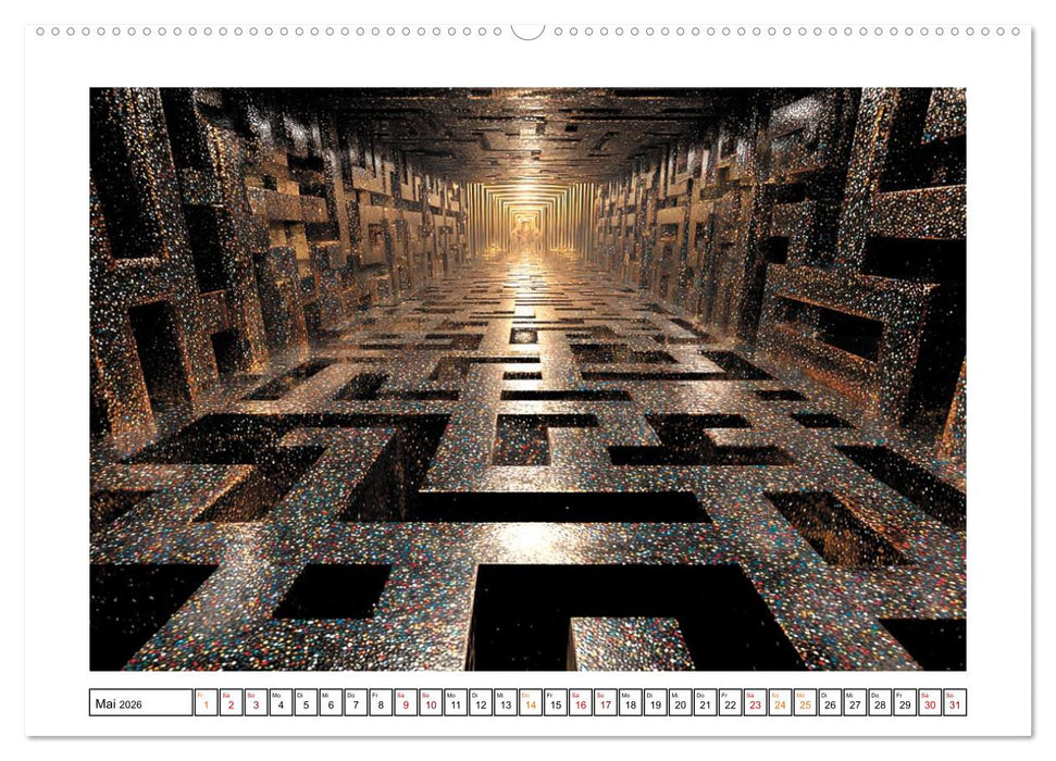 Im Bann der Labyrinthe - Die Kunst sich zu verlieren (CALVENDO Wandkalender 2026)
