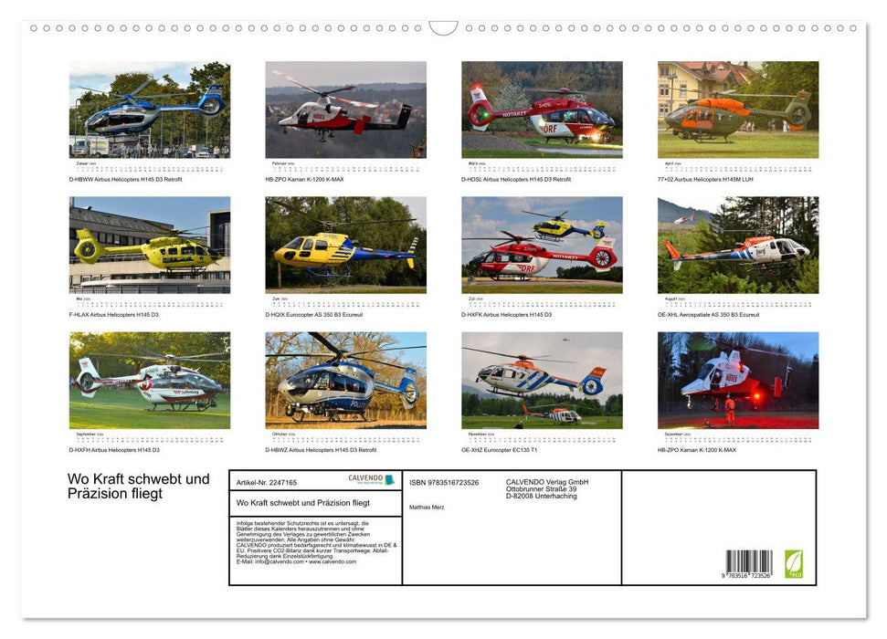 Wo Kraft schwebt und Präzision fliegt (CALVENDO Wandkalender 2026)