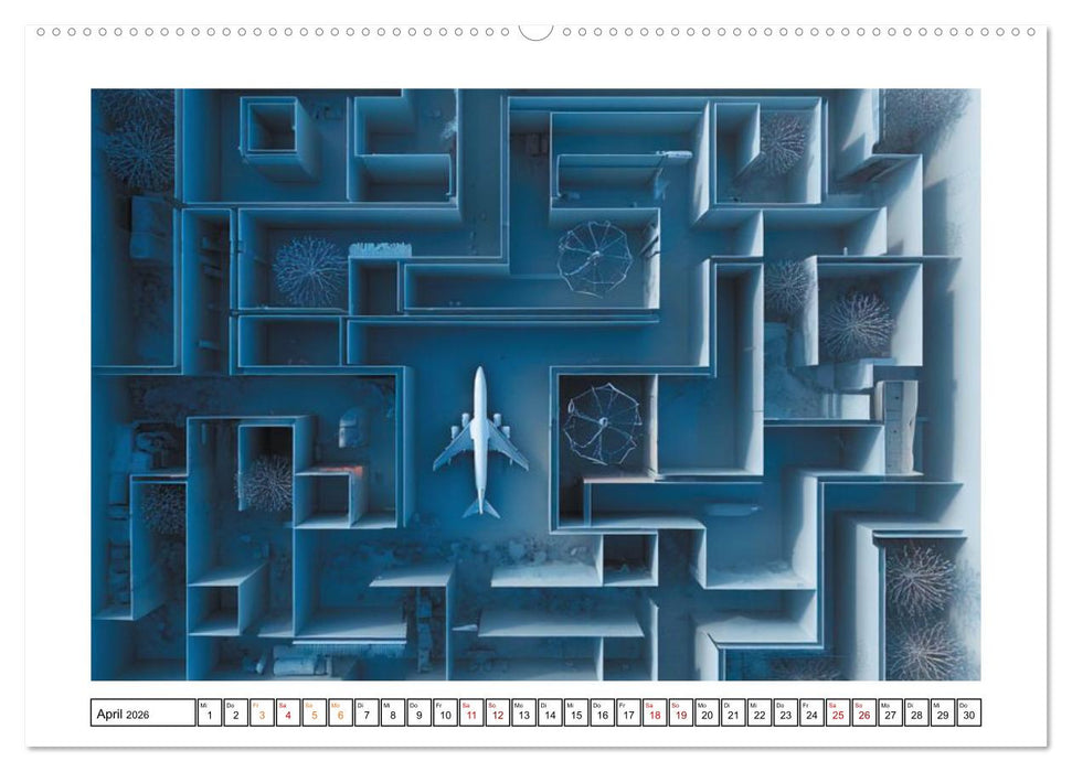 Im Bann der Labyrinthe - Die Kunst sich zu verlieren (CALVENDO Premium Wandkalender 2026)