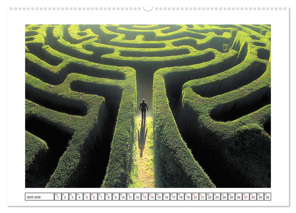 Im Bann der Labyrinthe - Die Kunst sich zu verlieren (CALVENDO Premium Wandkalender 2026)