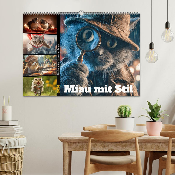 Miau mit Stil (CALVENDO Wandkalender 2026)