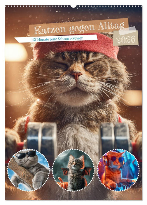 Katzen gegen Alltag (CALVENDO Wandkalender 2026)