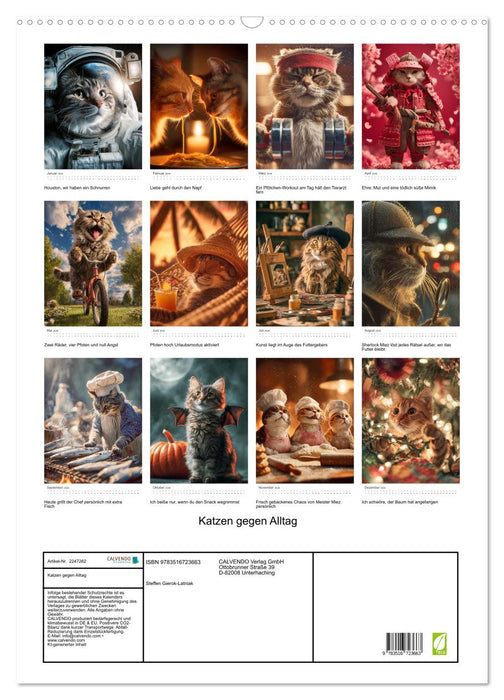 Katzen gegen Alltag (CALVENDO Wandkalender 2026)