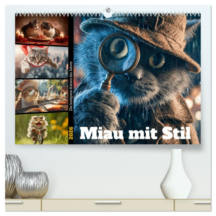 Miau mit Stil (CALVENDO Premium Wandkalender 2026)