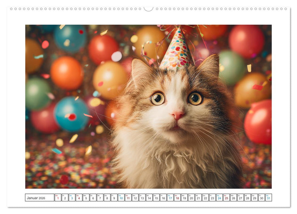 Miau mit Stil (CALVENDO Premium Wandkalender 2026)