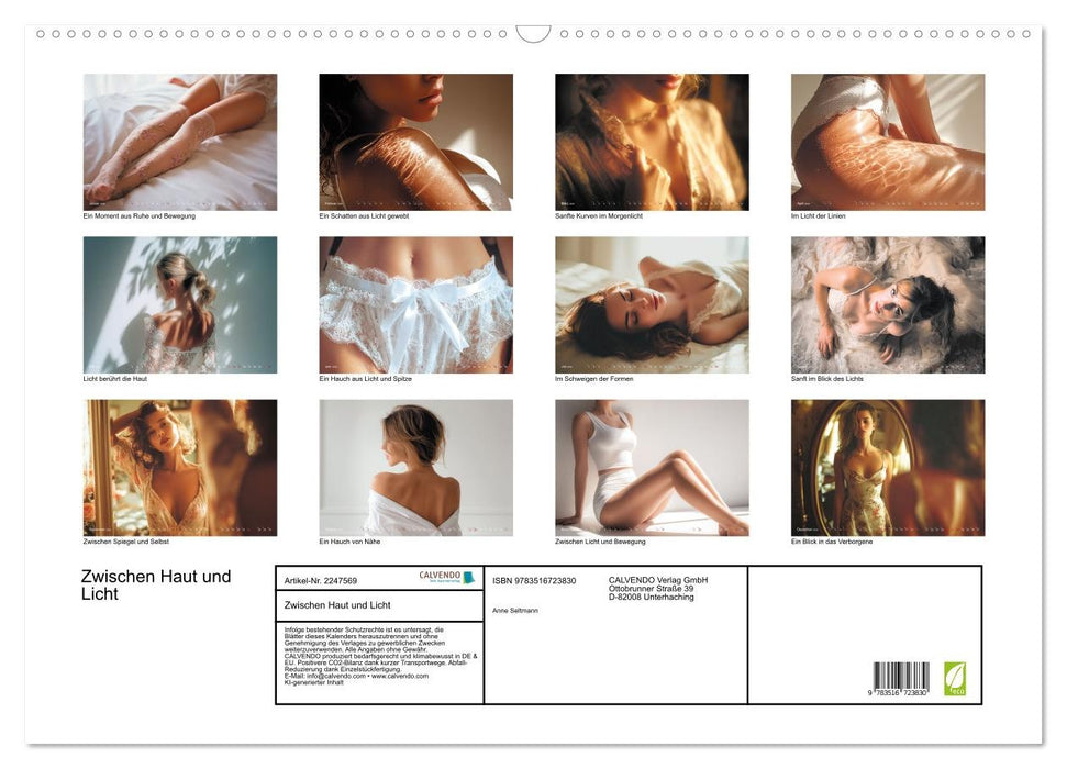 Zwischen Haut und Licht (CALVENDO Wandkalender 2026)