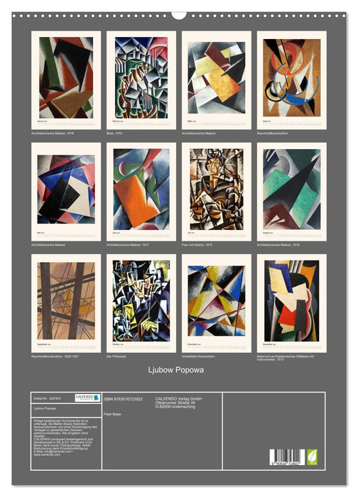 Ljubow Popowa (CALVENDO Wandkalender 2026)