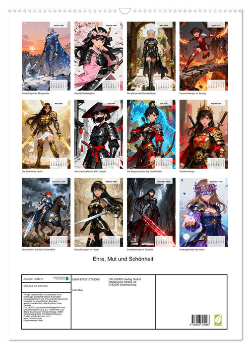 Ehre, Mut und Schönheit (CALVENDO Wandkalender 2026)
