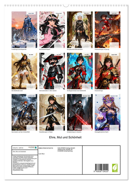 Ehre, Mut und Schönheit (CALVENDO Premium Wandkalender 2026)