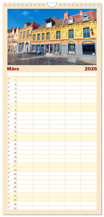 Lille - Charmante Metropole in Nordfrankreich (CALVENDO Familienplaner 2026)