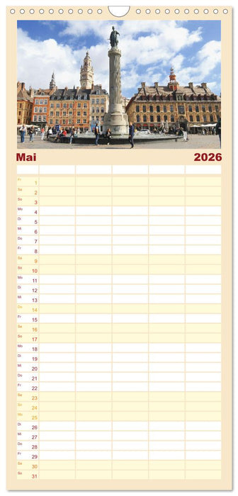 Lille - Charmante Metropole in Nordfrankreich (CALVENDO Familienplaner 2026)