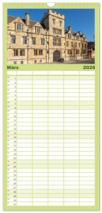 Sehenswertes in Oxford und Cambridge (CALVENDO Familienplaner 2026)