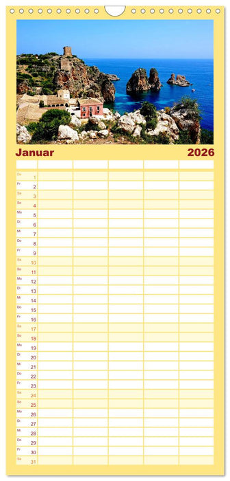 Sizilien - Nordwesten (CALVENDO Familienplaner 2026)