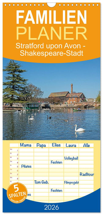 Stratford upon Avon - Shakespeare-Stadt (CALVENDO Familienplaner 2026)
