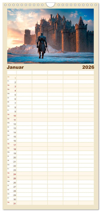 Ritter - Legenden aus Stahl und Ehre (CALVENDO Familienplaner 2026)