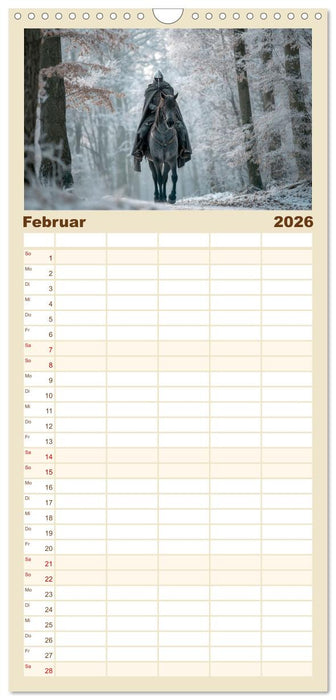 Ritter - Legenden aus Stahl und Ehre (CALVENDO Familienplaner 2026)
