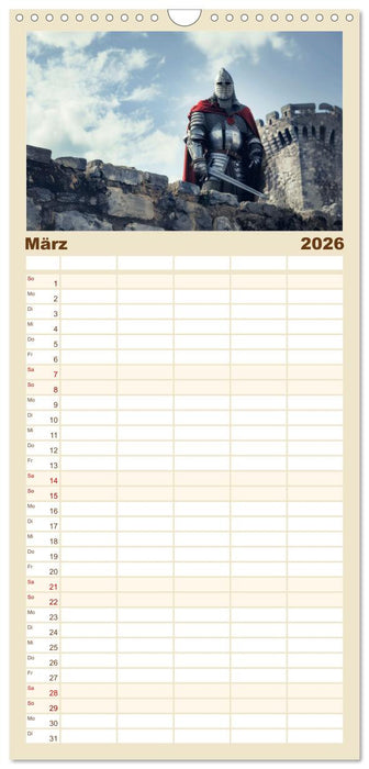Ritter - Legenden aus Stahl und Ehre (CALVENDO Familienplaner 2026)