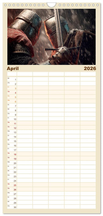 Ritter - Legenden aus Stahl und Ehre (CALVENDO Familienplaner 2026)