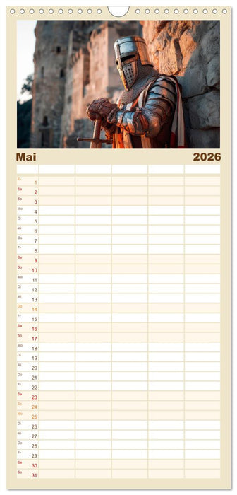 Ritter - Legenden aus Stahl und Ehre (CALVENDO Familienplaner 2026)
