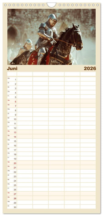Ritter - Legenden aus Stahl und Ehre (CALVENDO Familienplaner 2026)