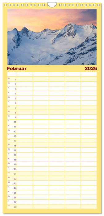 Die Zillertaler Alpen (CALVENDO Familienplaner 2026)