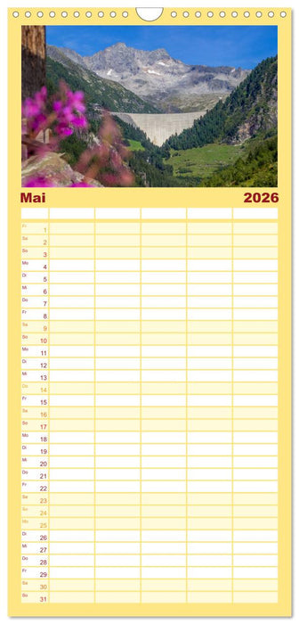 Die Zillertaler Alpen (CALVENDO Familienplaner 2026)