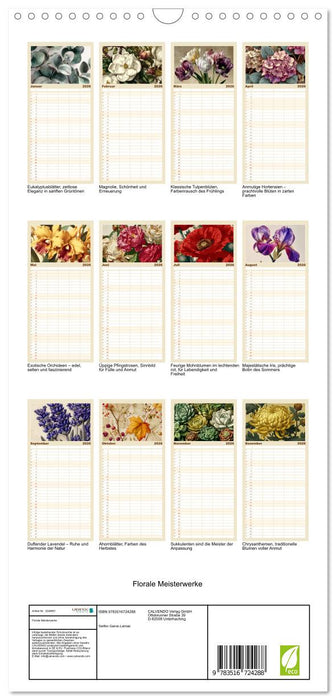 Florale Meisterwerke (CALVENDO Familienplaner 2026)