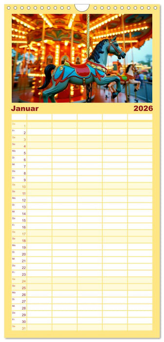Riesenräder und Kirmes (CALVENDO Familienplaner 2026)