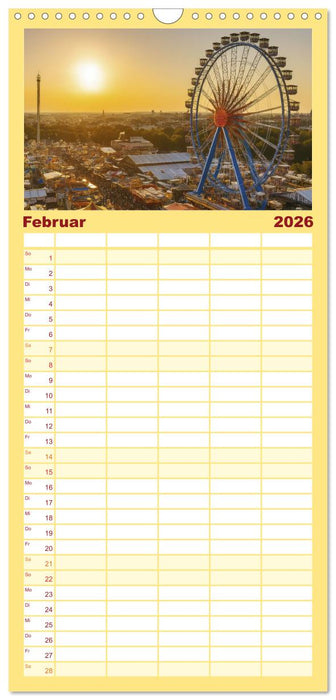 Riesenräder und Kirmes (CALVENDO Familienplaner 2026)