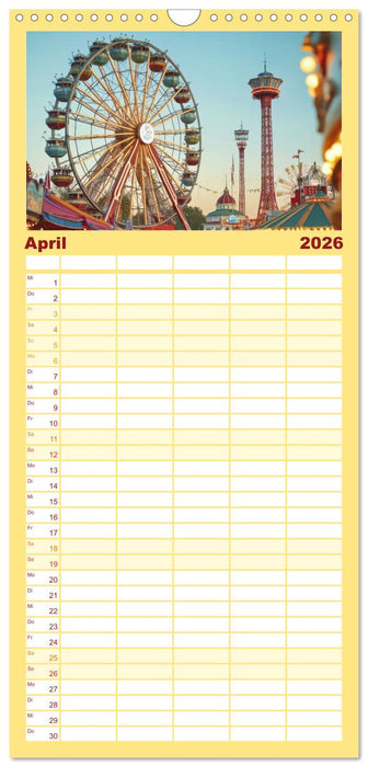 Riesenräder und Kirmes (CALVENDO Familienplaner 2026)