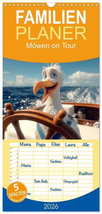 Möwen on Tour (CALVENDO Familienplaner 2026)
