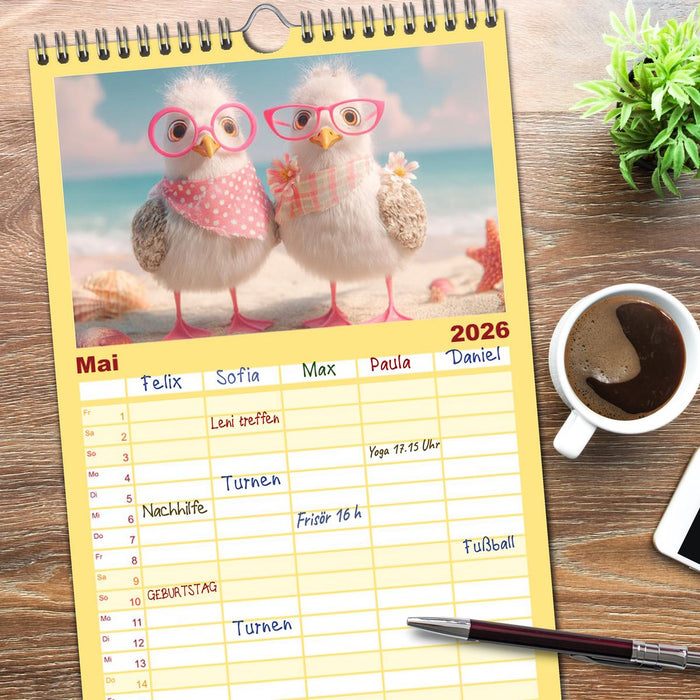 Möwen on Tour (CALVENDO Familienplaner 2026)