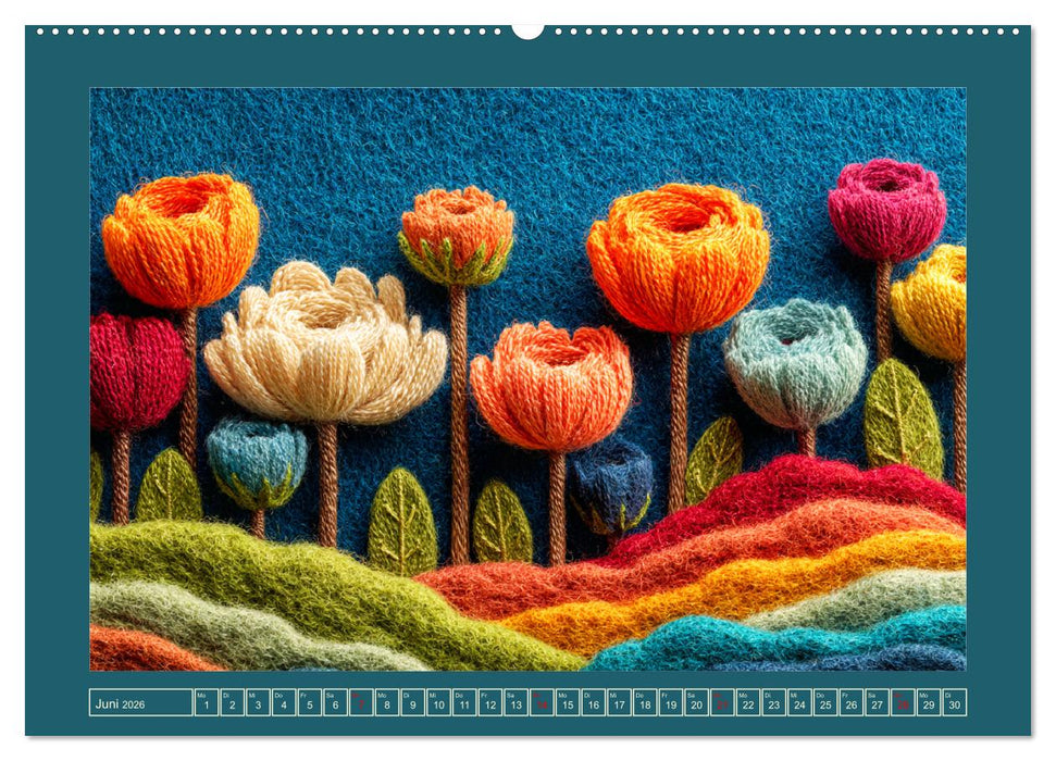 Charmante Filzoptik. Aus Wolle erschaffene Wohnwelten (CALVENDO Wandkalender 2026)