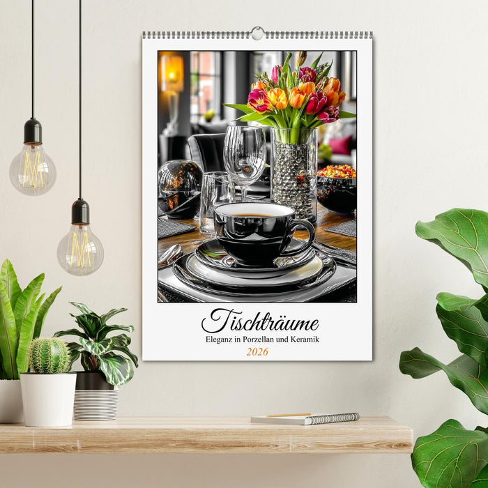 Tischträume. Eleganz in Porzellan und Keramik (CALVENDO Wandkalender 2026)