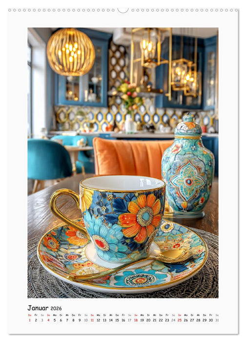 Tischträume. Eleganz in Porzellan und Keramik (CALVENDO Wandkalender 2026)