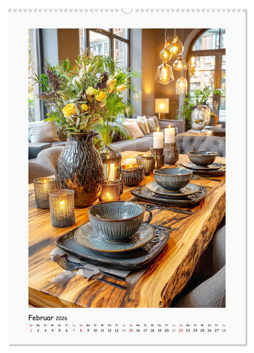 Tischträume. Eleganz in Porzellan und Keramik (CALVENDO Wandkalender 2026)