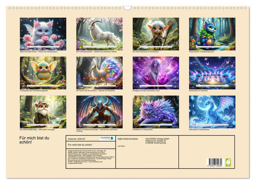 Für mich bist du schön! (CALVENDO Wandkalender 2026)