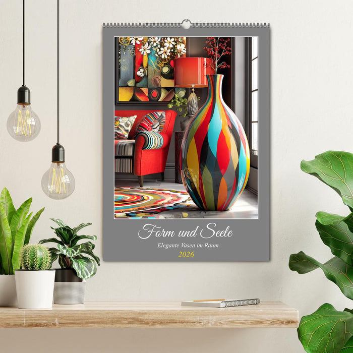 Form und Seele. Elegante Vasen im Raum (CALVENDO Wandkalender 2026)