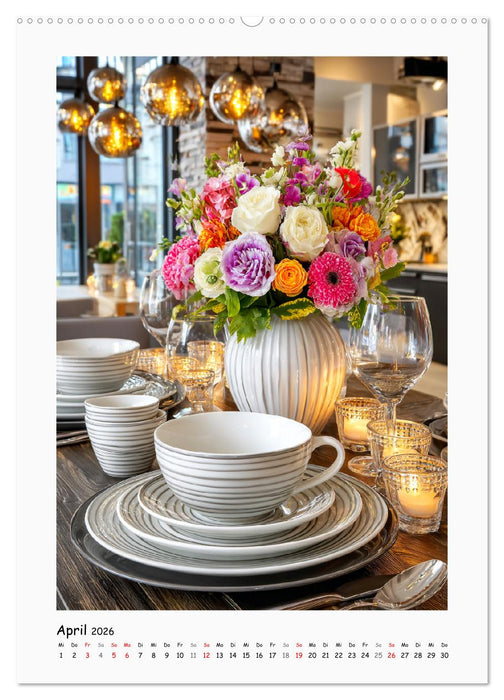 Tischträume. Eleganz in Porzellan und Keramik (CALVENDO Premium Wandkalender 2026)