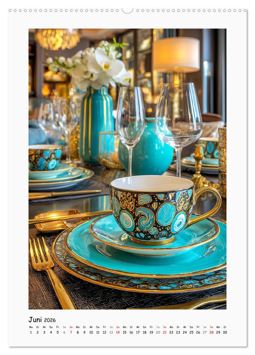 Tischträume. Eleganz in Porzellan und Keramik (CALVENDO Premium Wandkalender 2026)