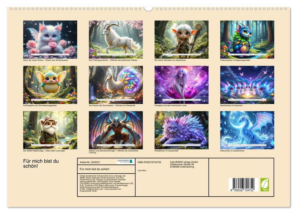 Für mich bist du schön! (CALVENDO Premium Wandkalender 2026)